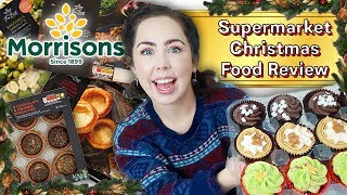 CHRISTMAS FOOD TASTE TEST  I Tried Eating SUPERMARKET Christmas Food for 24 Hours UK 2019 [upl. by Aniat241]