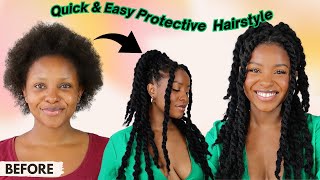 DIY Marley Twists Quick amp Easy Protective Hairstyle  4C Hair [upl. by Mimajneb378]