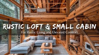 Rustic Elegance Small Cabin Ideas with Loft for Rustic Living and Elevated Comfort [upl. by Troyes]