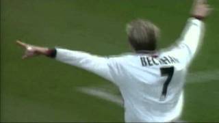 David Beckham Goal Vs Arsenal FA Cup 1999 [upl. by Sedinoel772]