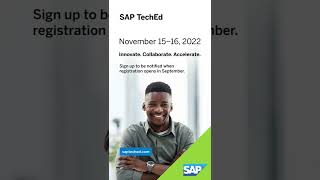 SAP TechEd in 2022 Sign Up Today saptechedcom To Get the Latest Updates [upl. by Safier]