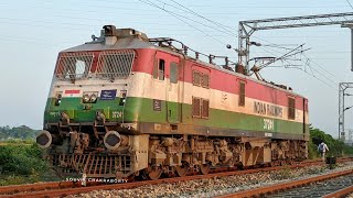 First Time TRICOLOUR WAP7 Visits NFR  Bondamunda Tricolour WAP7 With KAMAKHYA  GANDHIDHAM EXPRESS [upl. by Hsevahb]