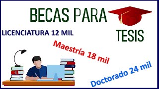 Becas para Tesis Licenciatura Maestría y Doctorado  CONCYTEP Becas México [upl. by Laroy]