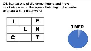 IQ and Aptitude Test  9 LETTER WORDS [upl. by Eentihw615]