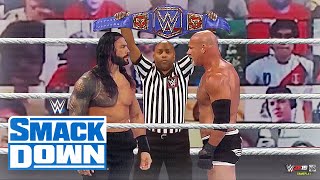 FULL MATCH  Roman Reigns vs Goldberg  Universal Title Match Apr 6 2021 [upl. by Akeirahs]