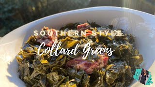 EASY SOUTHERN STYLE COLLARD GREENS  BEGINNER FRIENDLY RECIPE [upl. by Clark843]