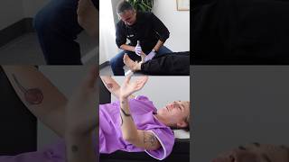 Ankle Pain Evaluation amp Adjustment DrRahim chiropractic shorts [upl. by Llert]