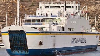 Gozo Island Ferry  Arriving at Gozo Port  Malta [upl. by Oicirbaf]