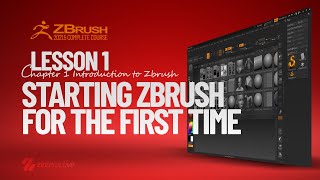 Starting Zbrush for the First Time  Lesson 1  Chapter 1  Zbrush 20215 Essentials Training [upl. by Kensell]