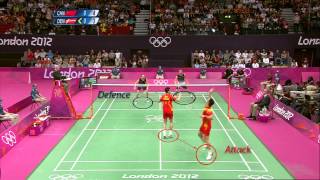 Badminton doubles coaching Attack and defence positions [upl. by Wilmer]