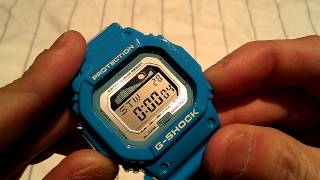 Casio GShock Watch Review  Model GLX56002 Light Blue Surfers Watch [upl. by Araccot]