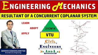 Engineering Mechanics  Resultant of Concurrent Coplanar System of Forces [upl. by Aiuqat745]