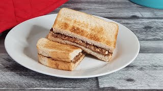 CHOCOLATE SPREAD ON TOAST  WITH CRUNCHY PEANUT BUTTER shorts [upl. by Eiblehs]