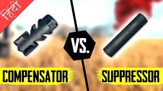 Compensator vs SuppressorSilencer  Which is Best  Pubg Mobile  in Hindi  BlackClue Gaming [upl. by Roderica]