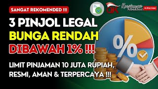 3 Aplikasi Pinjol Legal Yang Memberikan Bunga Rendah Dibawah 1‼️ Resmi Aman amp Terpercaya⁉️ [upl. by Salome967]