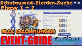 Genshin Impact  Event Guide  ZehntausendZierdenSuche Phase 1 und Phase 2 Komplettlösung [upl. by Enaoj]