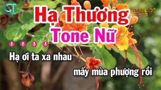 Karaoke Hạ Thương Tone Nữ  Am  Nhạc Sống Beat Mới  Karaoke Tuấn Cò [upl. by Lada]