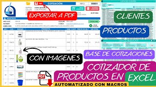 COTIZADOR de Productos💲con IMAGENES en Excel✅con Macros [upl. by Ahsatan]