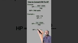 How to Convert KWh to HP  Conversion of Kilo Watt Hours into Horse Power electrical electrician [upl. by Dorisa]