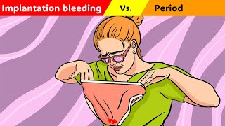 Implantation Bleeding Vs Period Menstrual Bleeding [upl. by Rebeka]