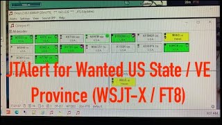 JTAlert for Wanted US State  VE Province WSJTXFT8 [upl. by Gaile]