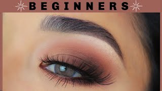 EASY Brown Eyeshadow Tutorial for Beginners [upl. by Casie]