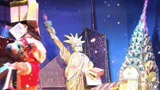 Deck the windows Holiday displays light up NYC department stores [upl. by Eceinej961]