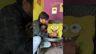 😵 I Made Real Sponge Bob shorts art craft paint jomansovlogs [upl. by Shull]