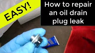 How to Fix an Oil Pan Plug Leak for 5 [upl. by Laohcin]