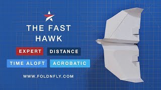 ✈ How to Make a Paper Airplane that Flies FAST  The Fast Hawk  Fold N Fly [upl. by Eihtur]