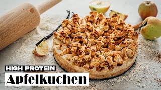 HIGH PROTEIN Apfelkuchen  Streuselkuchen ohne Zucker [upl. by Tanah]