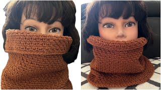 Snood au crochet cachecol snood crochet knitting handmade fashion uncinetto hekel gancio [upl. by Ilegna]