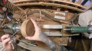 Lathe turned Zebrano zebra wood with chatoyancy Woodturning by AMC77 [upl. by Lorne]