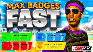 HOW TO GET ALL BADGES amp 99 OVERALL FAST in NBA 2K22 CURRENT GEN  NEXT GEN BEST BADGE TUTORIAL 2K22 [upl. by Enautna103]