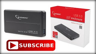 Gembird Rack  Enclosure  EE2U3S2 Black  25 HDD SATA To USB 30  Emag Unboxing  No Review [upl. by Vandervelde936]