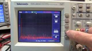 202 Basics of using FFT on a Tektronix TDS2000 oscilloscope [upl. by Jeavons]