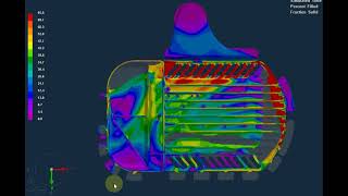 high pressure die casting simulation HPDC ProCast 002 [upl. by Yrhcaz]