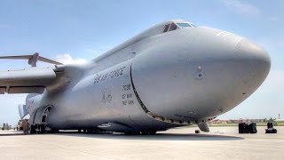 Largest Aircraft In The US Military C5 Galaxy Kneeling Down [upl. by Zorina]