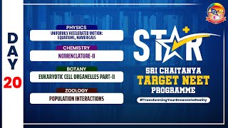 Day 20  STAR  Sri Chaitanya TARGET NEET Program  NEETPreparation  SriChaitanyaEdu [upl. by Adaurd]