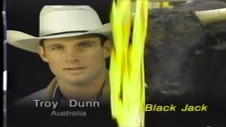 Black Jack bucks Troy Dunn  94 Calgary Bullbustin [upl. by Sherry76]