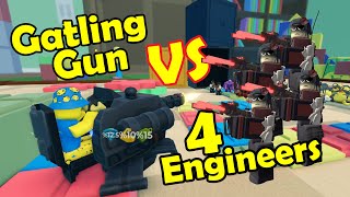 tds gatling gun VS Engineer Which is the best  Tower Defense Simulator Roblox [upl. by Hemminger]