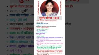 IAS Surabhi Gautam Biography  सुरभि गौतम आईएस का जीवन परिचय upsc ias upscmotivation shorts [upl. by Dunkin]