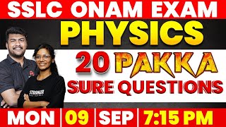 SSLC PHYSICS  20 PAKKA SURE QUESTIONS  LIVE  09 SEP  715 PM  MS SOLUTIONS [upl. by Sidra7]