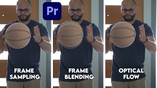 Frame Sampling vs Frame Blending vs Optical Flow  Premiere Pro shorts [upl. by Anayet]