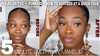 Realistic 5 MINUTE Everyday MAKEUP TIMED  How to Succeed at a Quick Face Every Time  Maya Galore [upl. by Josephson]