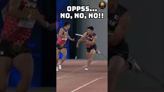 Mens Relay Failed Baton Pass shorts trackandfield sprinter [upl. by Jonna]