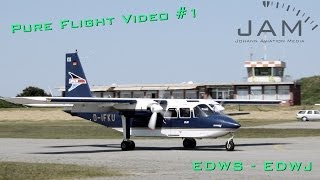 Pure Flight Video  Frisia BN2  Norden  Juist [upl. by Annahs]