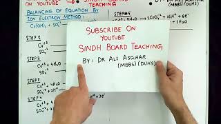 XI Chemistry Topic quotBalancing of Equation By Ion Electron Method Basic Mediumquot Lecture 2 [upl. by Narton]