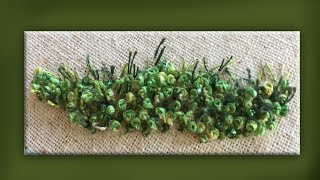 how to embroider stumpwork moss group [upl. by Lonee]