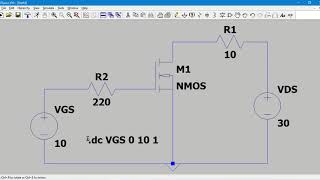 MOSFET Characteristics using LTSpice [upl. by Rennerb]